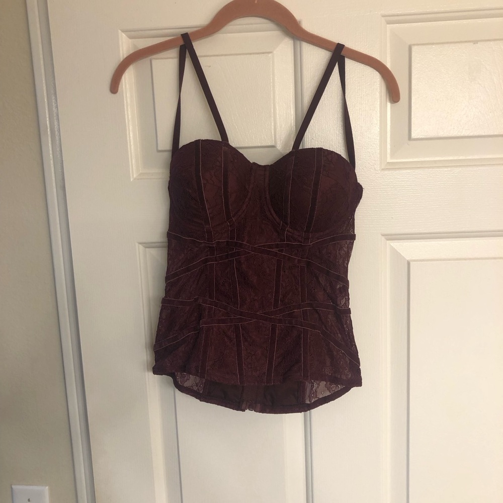 Charlotte Russe Red Fitted Bustier Camisole